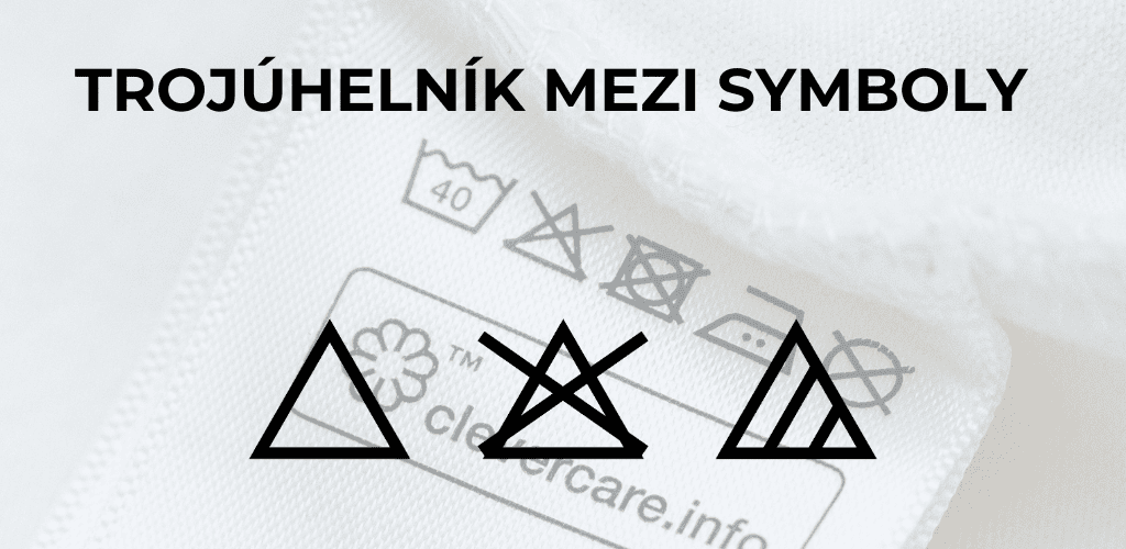 Symbol trojúhelníku na oblečení - bělení